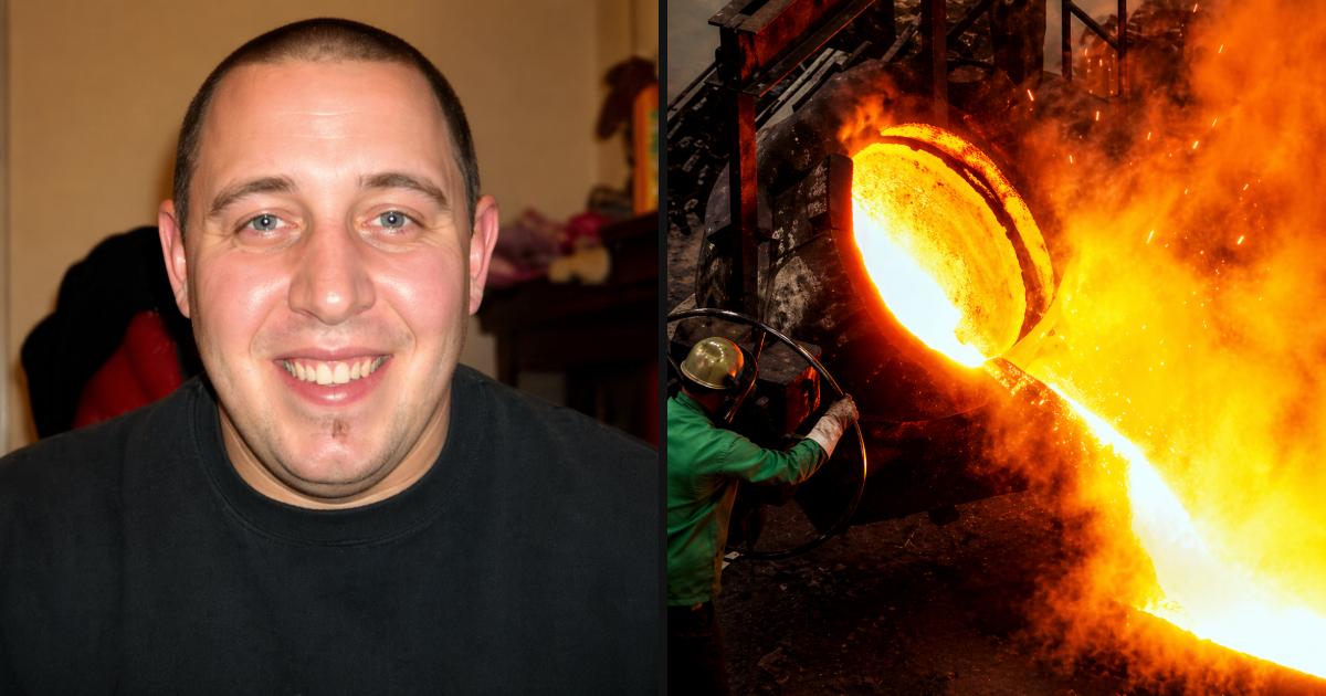 A WORKER DISAPPEARED AFTER FALLING INTO A 2,000°F VAT OF MOLTEN IRON